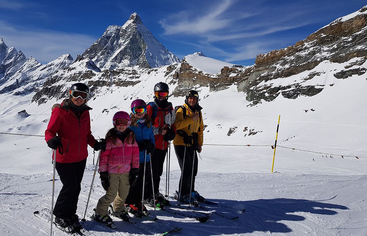 Family ski lessons in Zermatt